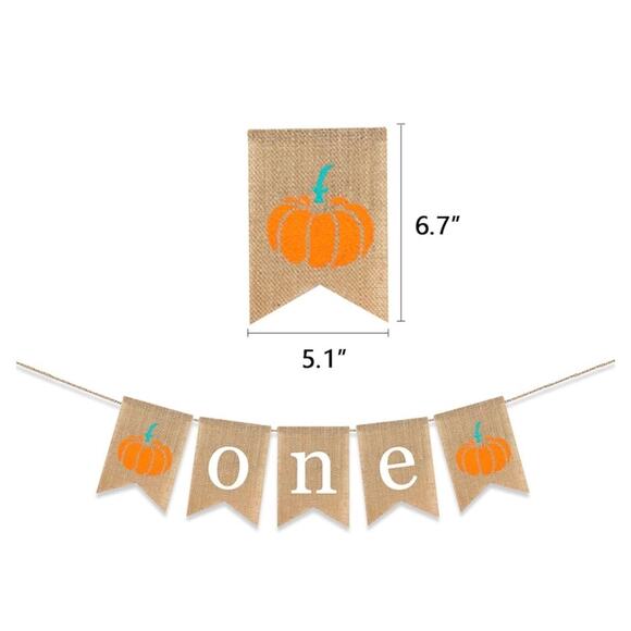 Autumn Fall Pumpkin First Birthday Bundle for One Year Old 1st Party Decorations - Picture 4 of 16